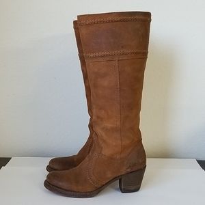 Frye Suede Jane Stitch Campus Tall Riding Boots